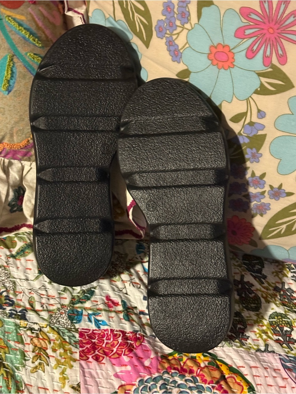 NWOT Women’s Black Leather Slingback Platform Sandals - Picture 8 of 10